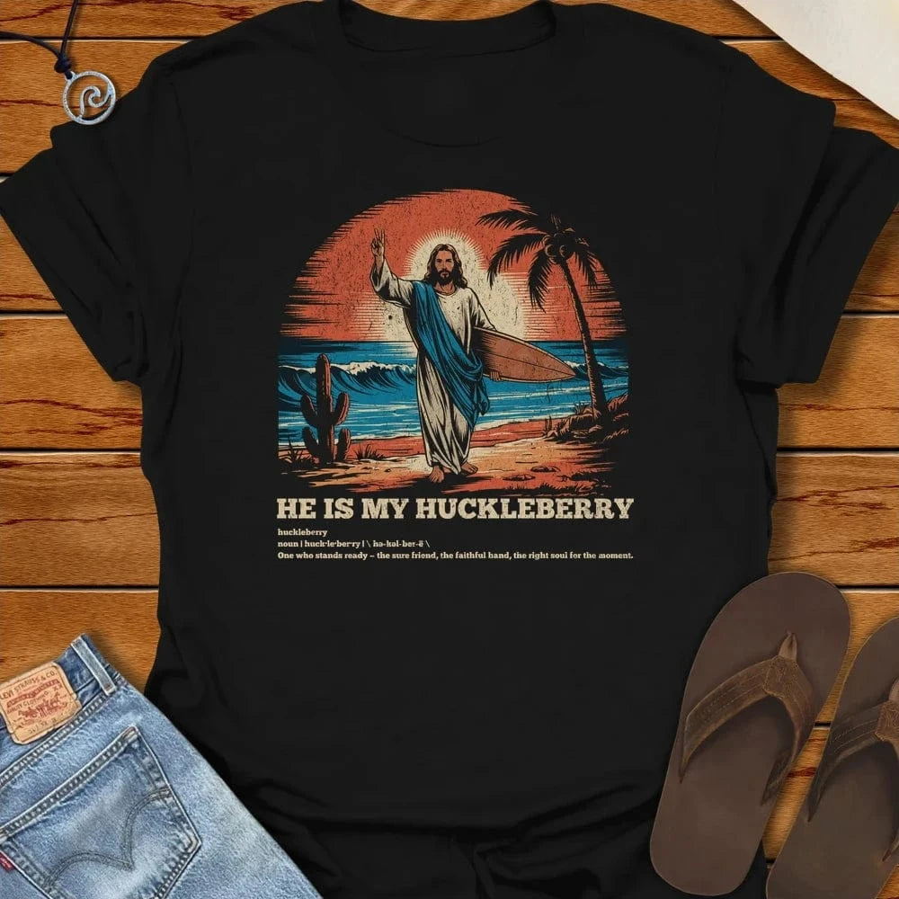 Huckleberry Tee Black by Salty By Choice® We love the beach ocean and anything around water.