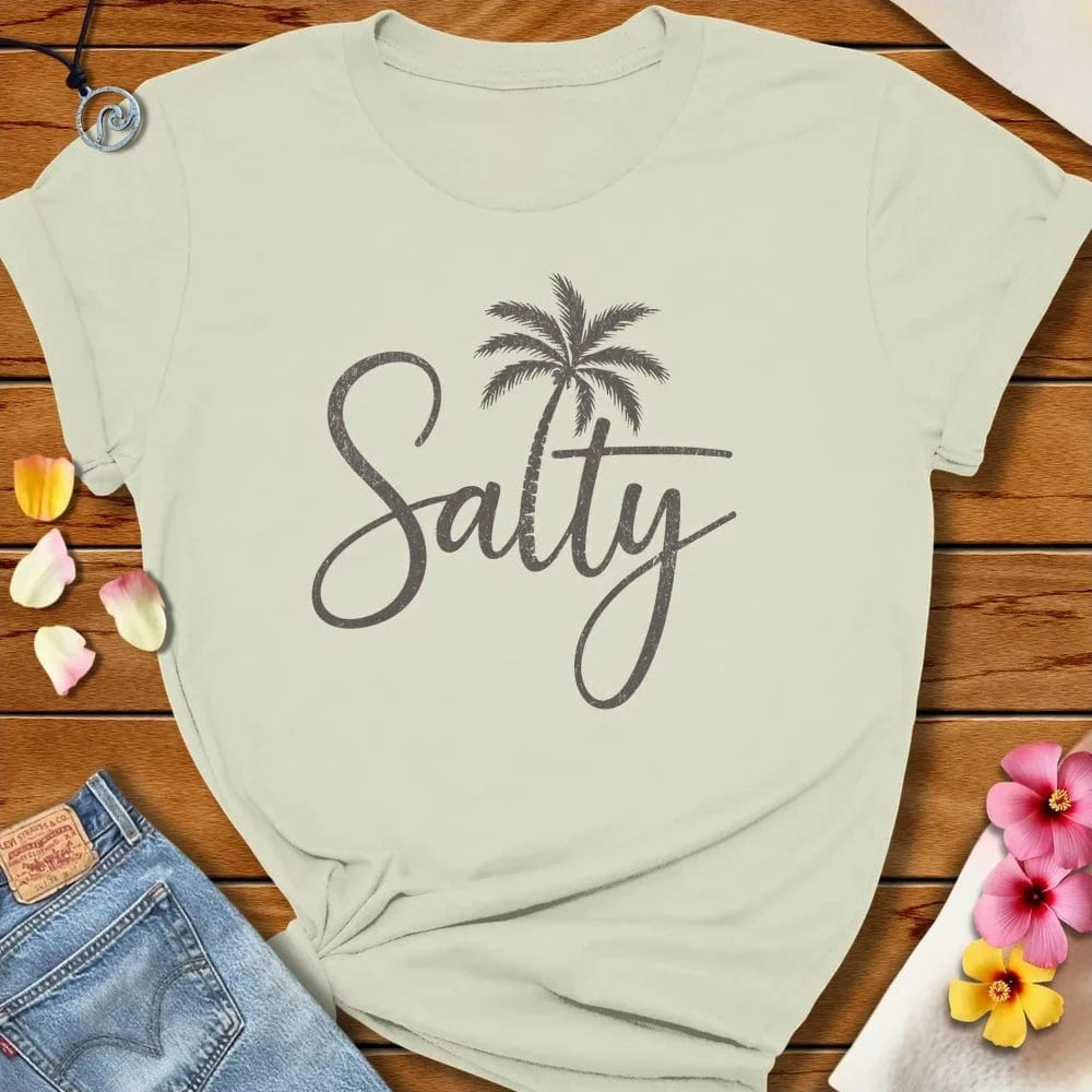 Salty Palm Tee Citron by Salty By Choice® We love the beach ocean and anything around water.