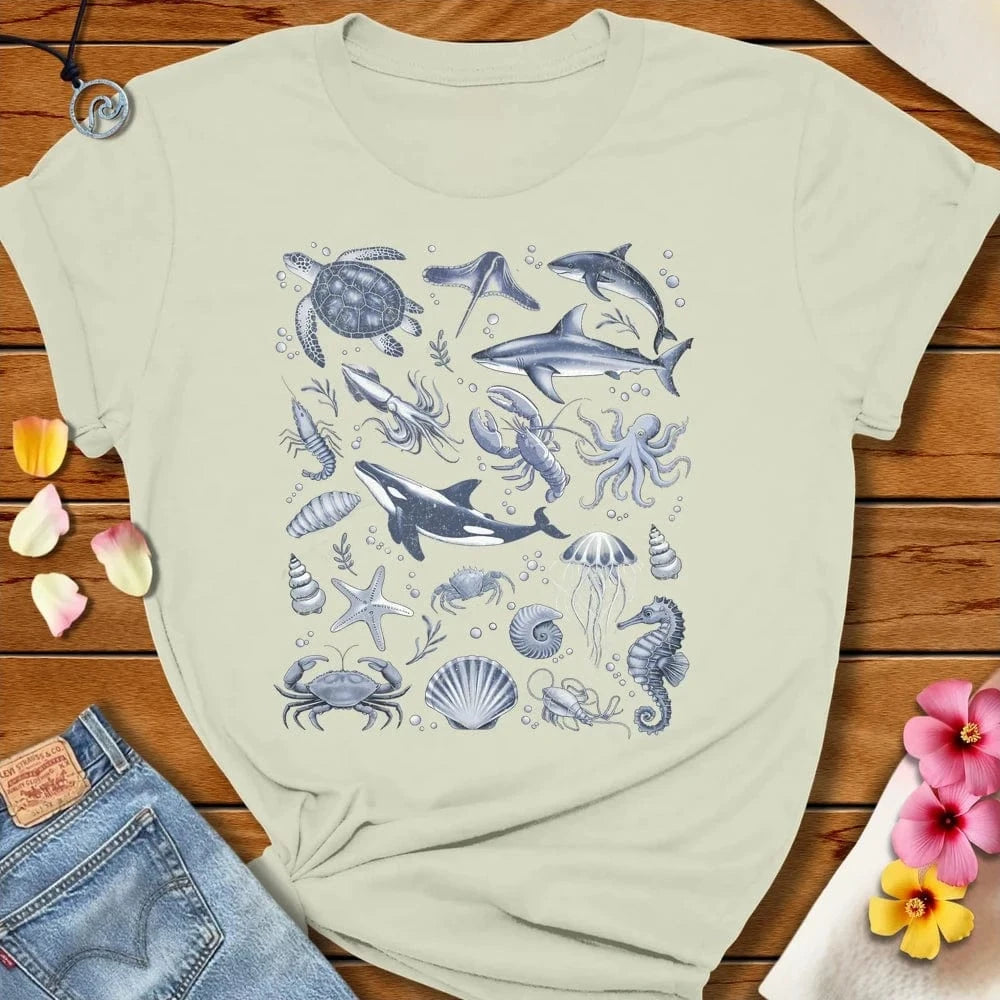 Ocean Creatures Tee Citron by Salty By Choice® We love the beach ocean and anything around water.