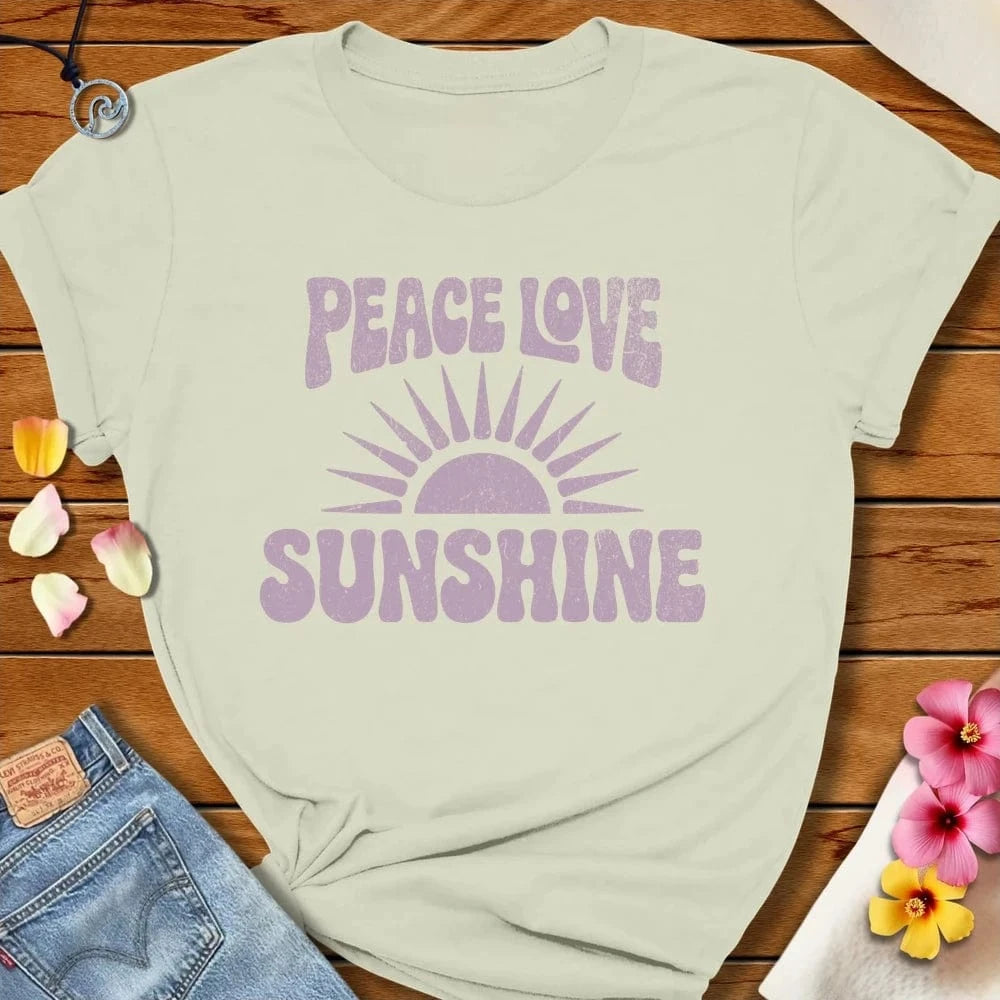 Peace Love Sunshine Tee Citron by Salty By Choice® We love the beach ocean and anything around water.