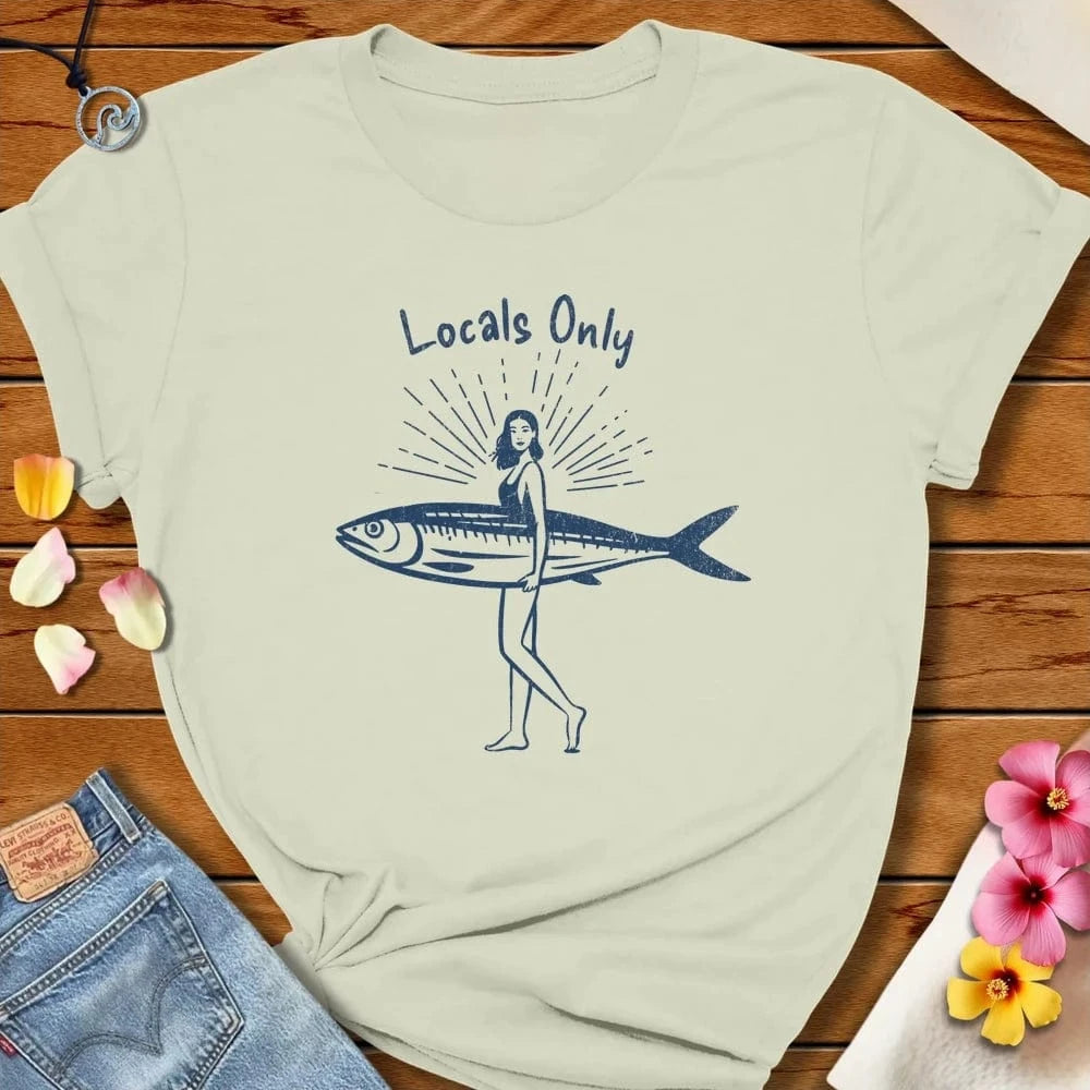 Locals Only Tee Citron by Salty By Choice® We love the beach ocean and anything around water.