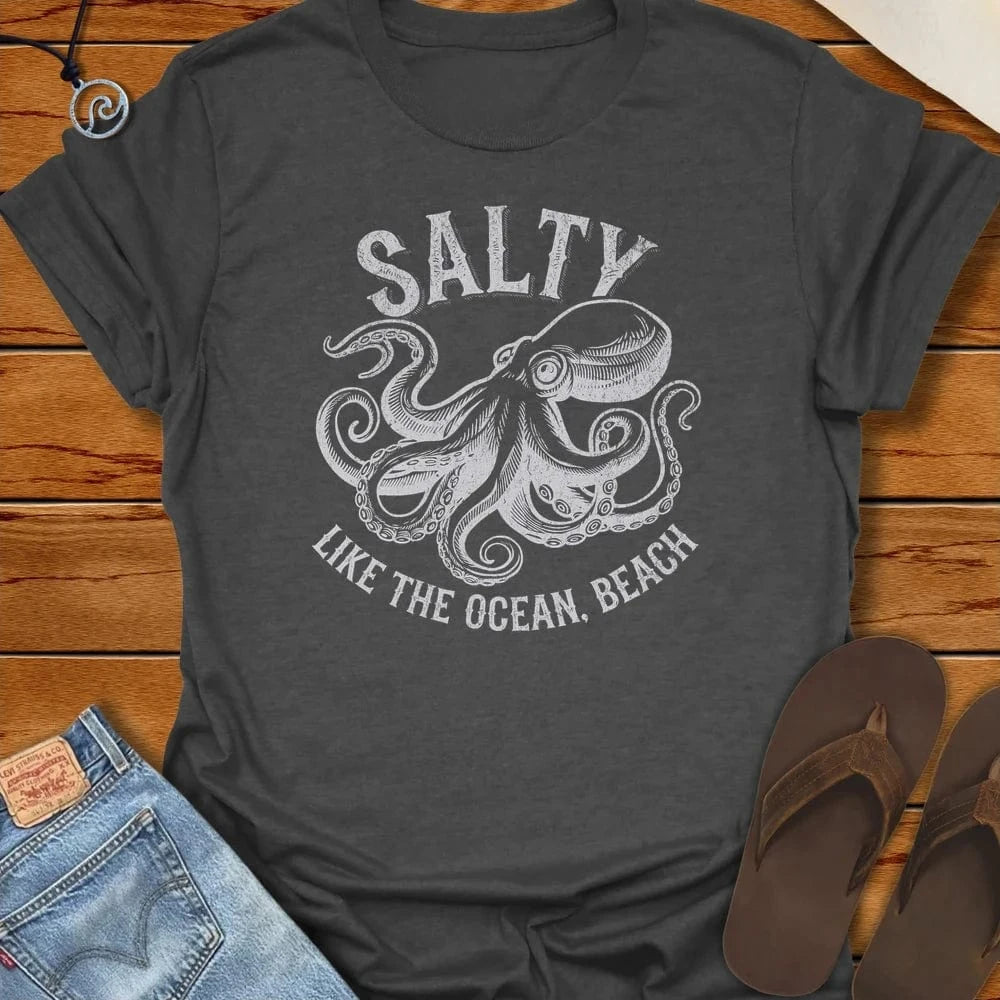 Octo Tee Dark Heather by Salty By Choice® We love the beach ocean and anything around water.