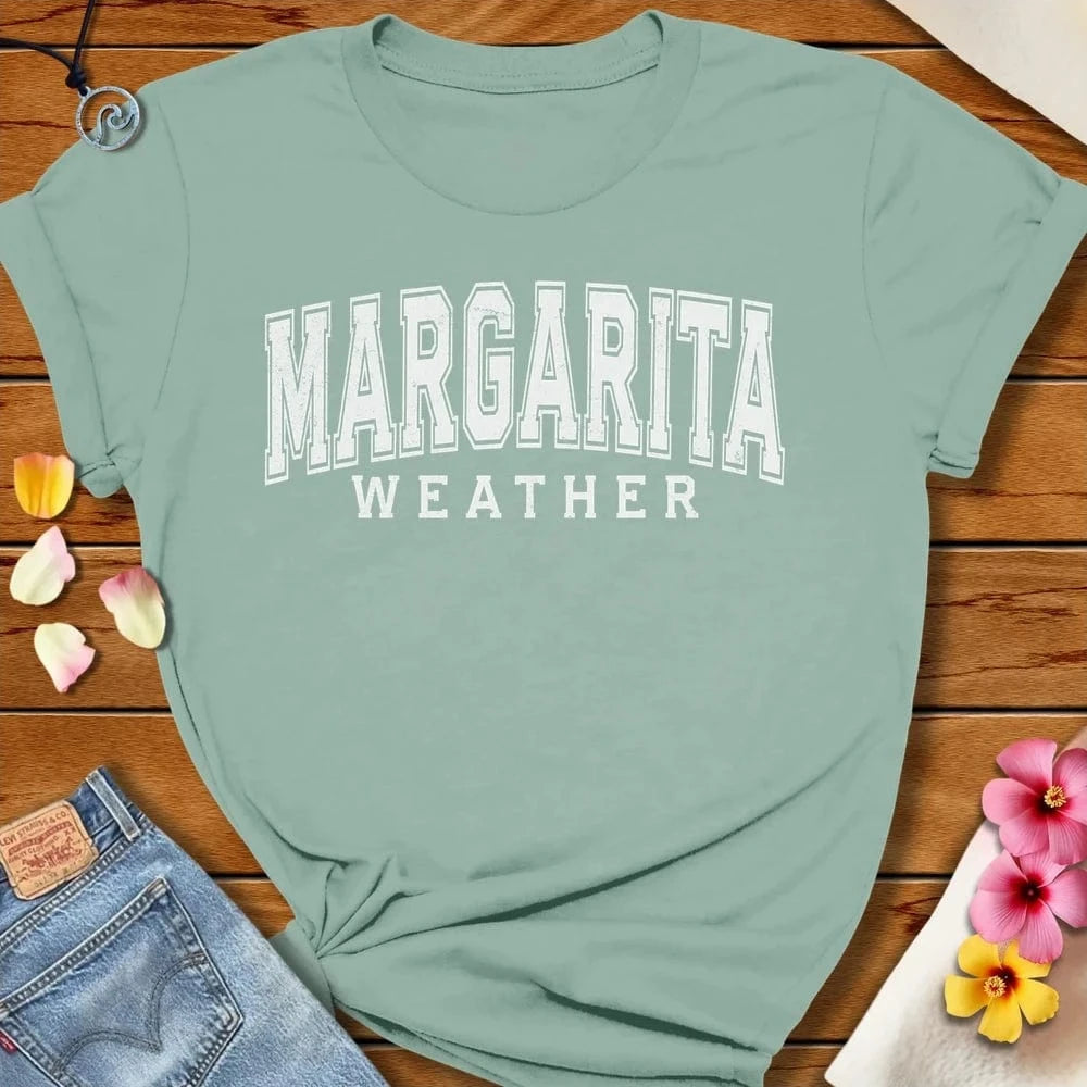 Margarita Weather Tee Dusty Blue by Salty By Choice® We love the beach ocean and anything around water.