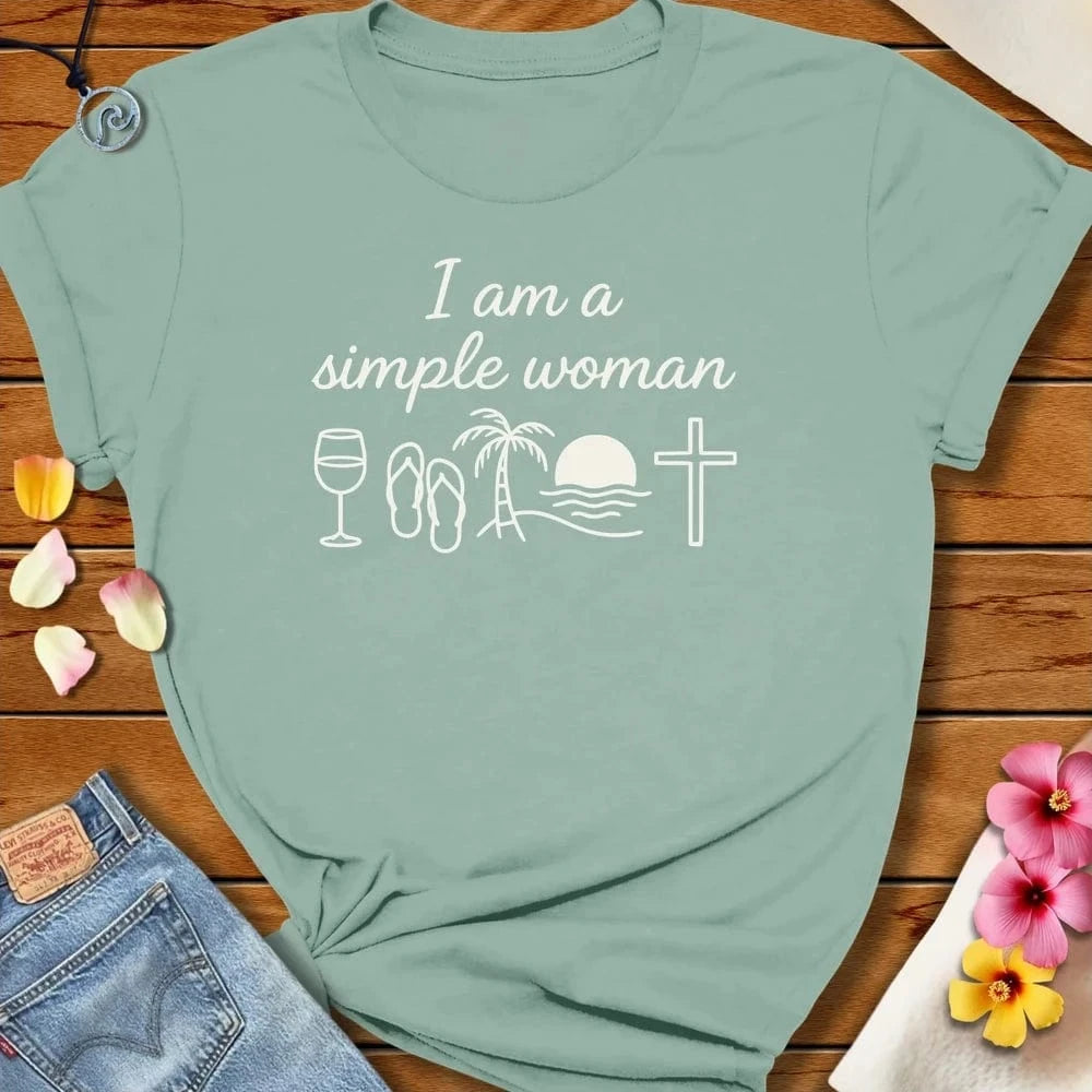 Simple Tee - Dusty Blue