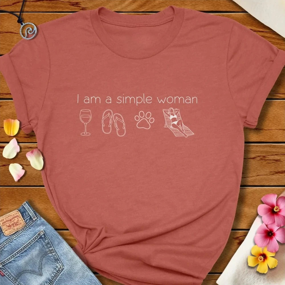 Simple Woman Tee Heather Clay by Salty By Choice® We love the beach ocean and anything around water.