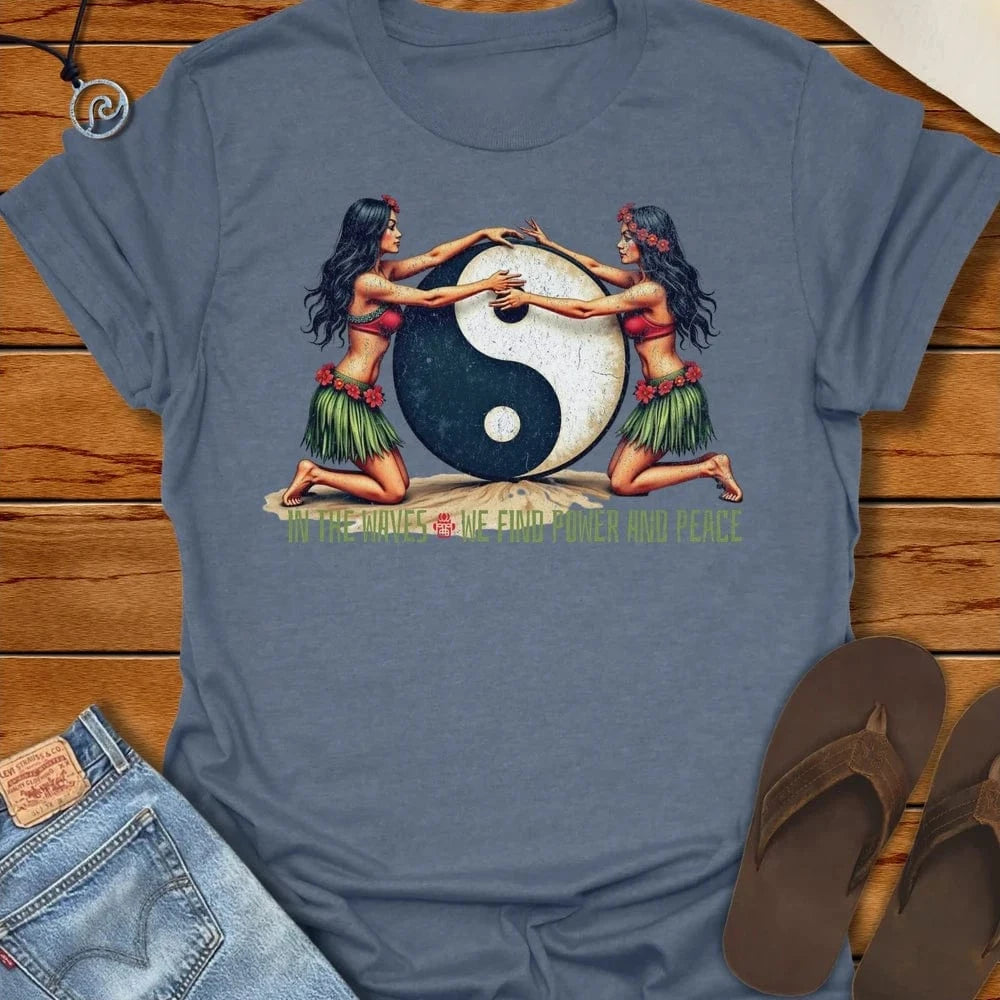 In The Waves Tee Heather Indigo by Salty By Choice® We love the beach ocean and anything around water.