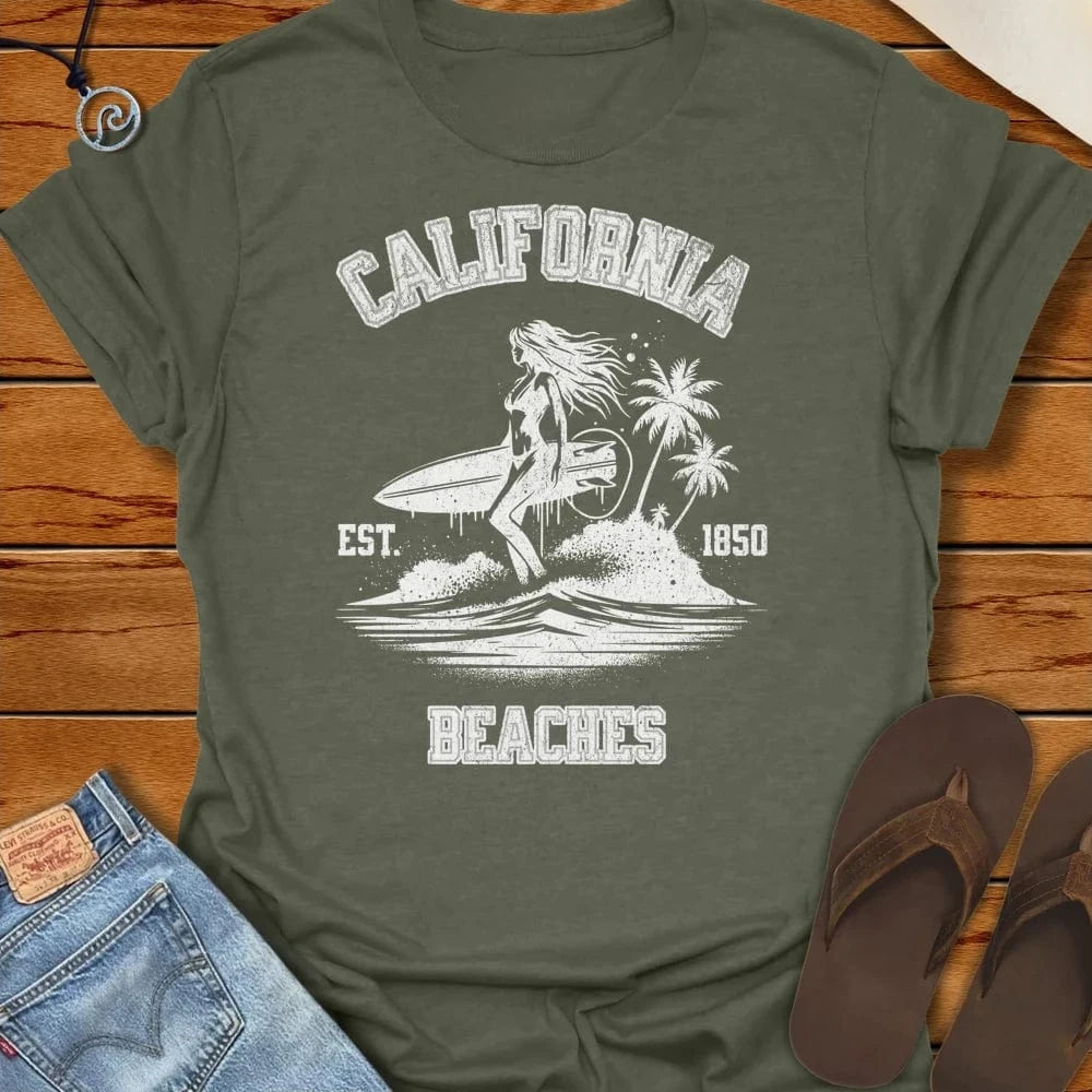 1850 Tee Heather Military Green by Salty By Choice® We love the beach ocean and anything around water.