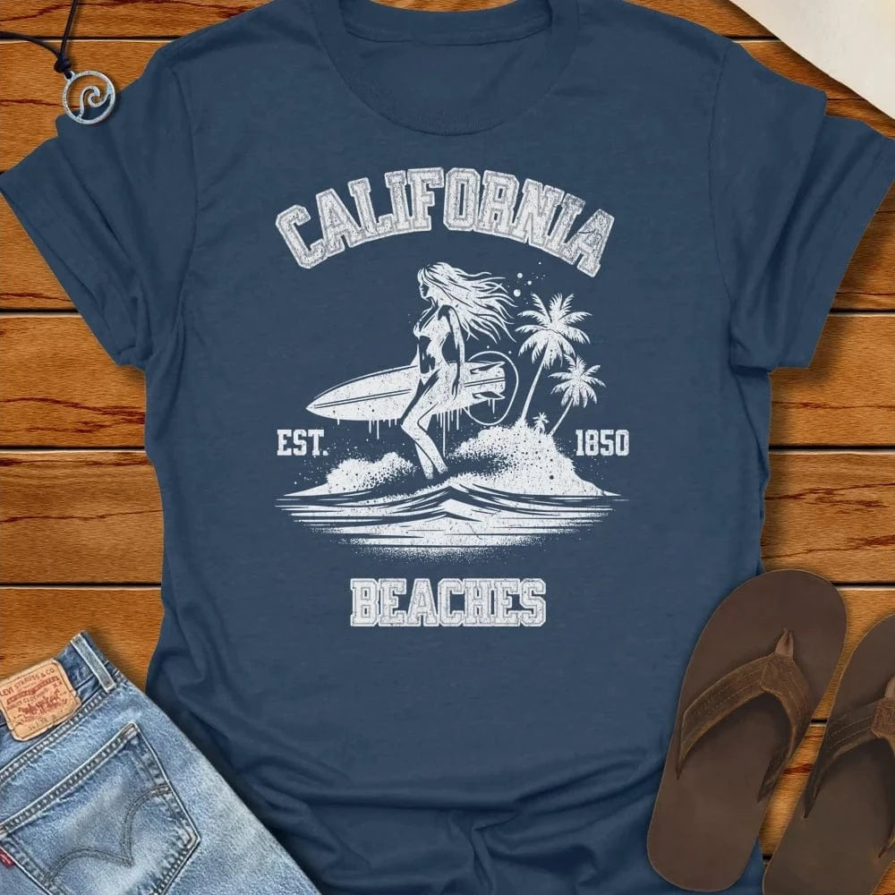 1850 Tee Heather Navy by Salty By Choice® We love the beach ocean and anything around water.