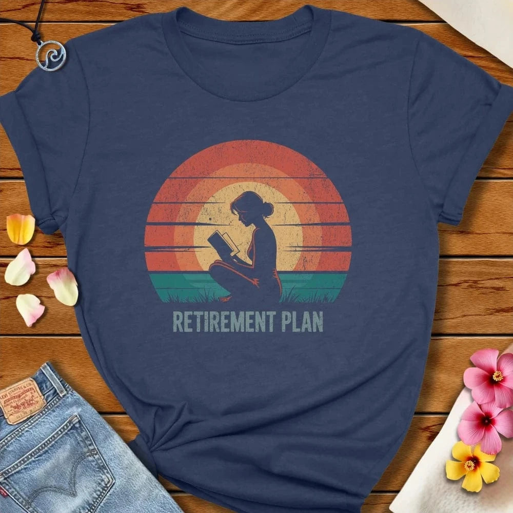 Retirement Plan Tee Heather Navy by Salty By Choice® We love the beach ocean and anything around water.