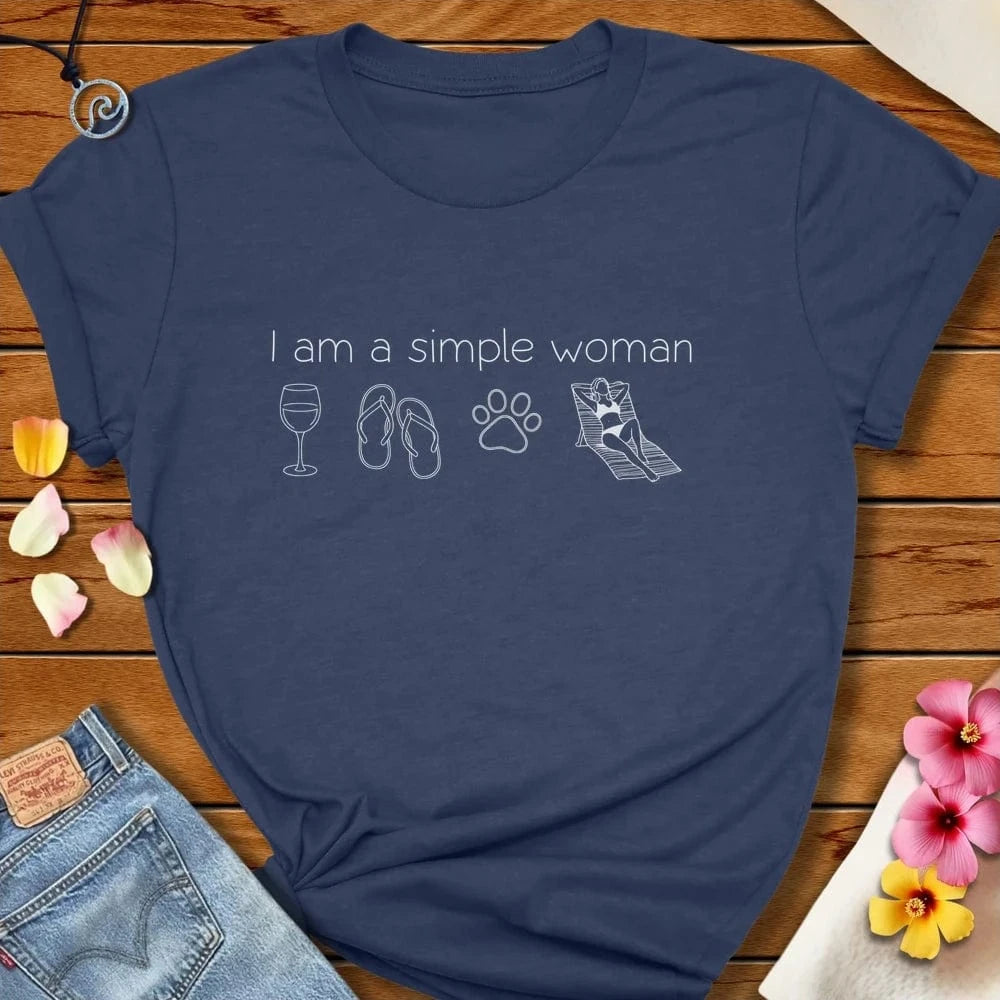 Simple Woman Tee Heather Navy by Salty By Choice® We love the beach ocean and anything around water.
