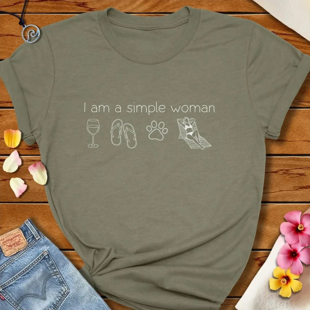 Simple Woman Tee Heather Olive by Salty By Choice® We love the beach ocean and anything around water.