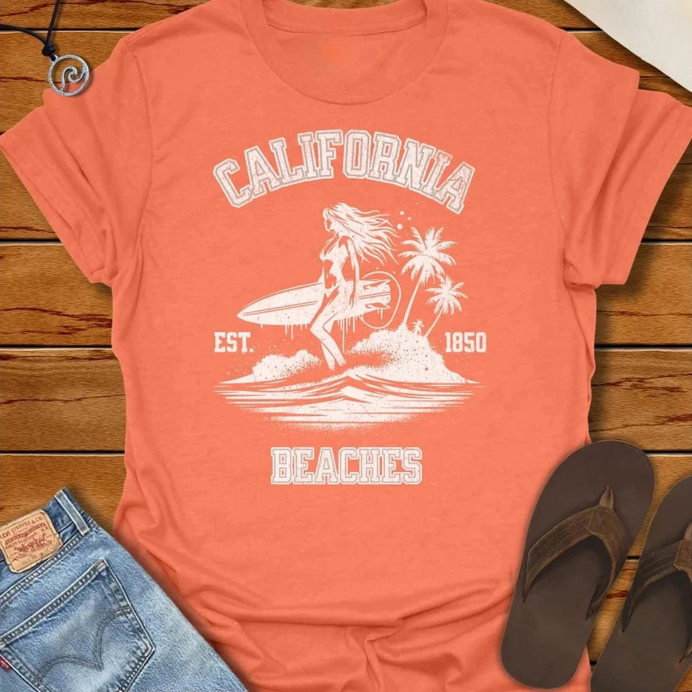 1850 Tee Heather Orange by Salty By Choice® We love the beach ocean and anything around water.