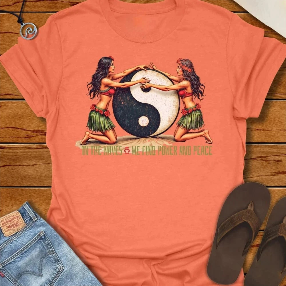 In The Waves Tee Heather Orange by Salty By Choice® We love the beach ocean and anything around water.