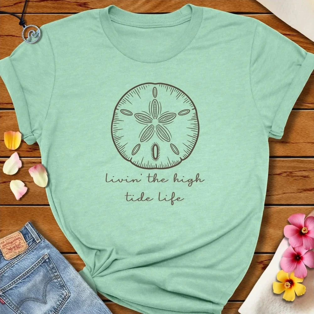 High Tide Tee Heather Prism Mint by Salty By Choice® We love the beach ocean and anything around water.