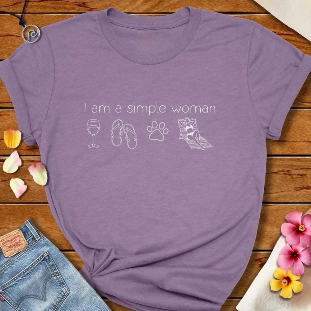 Simple Woman Tee Heather Purple by Salty By Choice® We love the beach ocean and anything around water.
