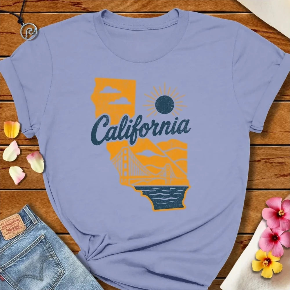 California State Tee Lavender Blue by Salty By Choice® We love the beach ocean and anything around water.