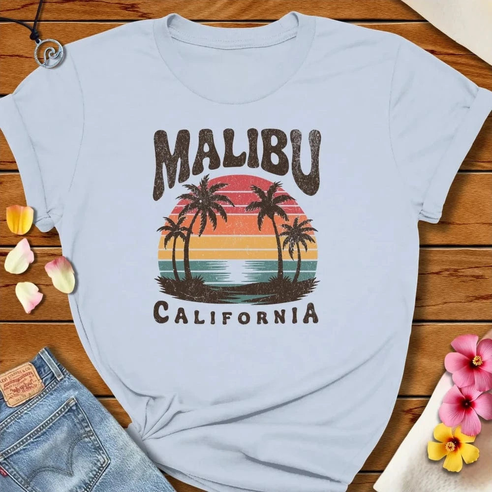 Malibu CA Tee Light Blue by Salty By Choice® We love the beach ocean and anything around water.