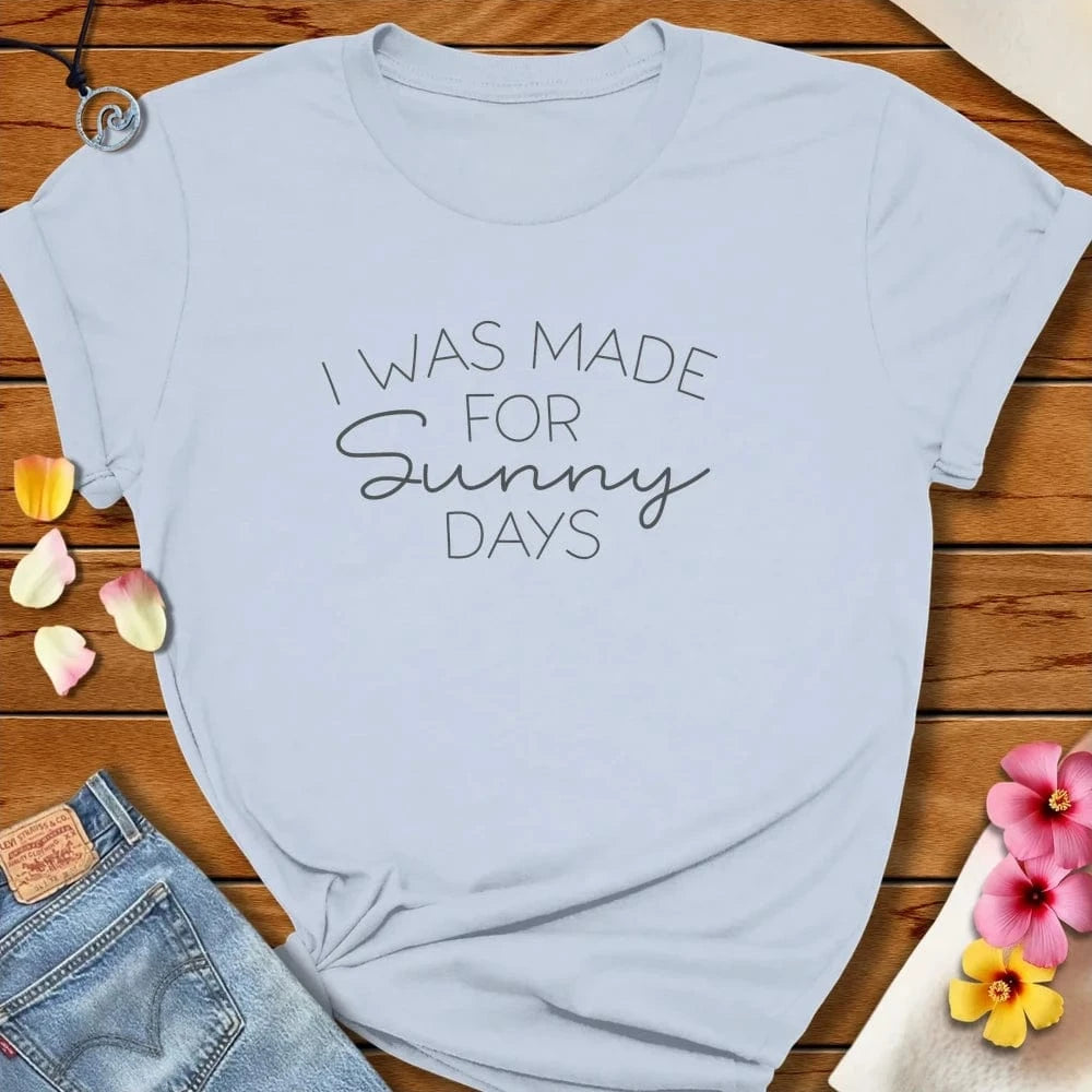 Sunny Days Tee Light Blue by Salty By Choice® We love the beach ocean and anything around water.