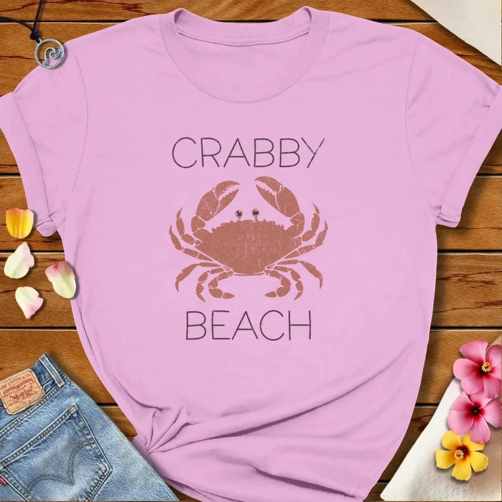 Crabby Beach Tee Lilac by Salty By Choice® We love the beach ocean and anything around water.