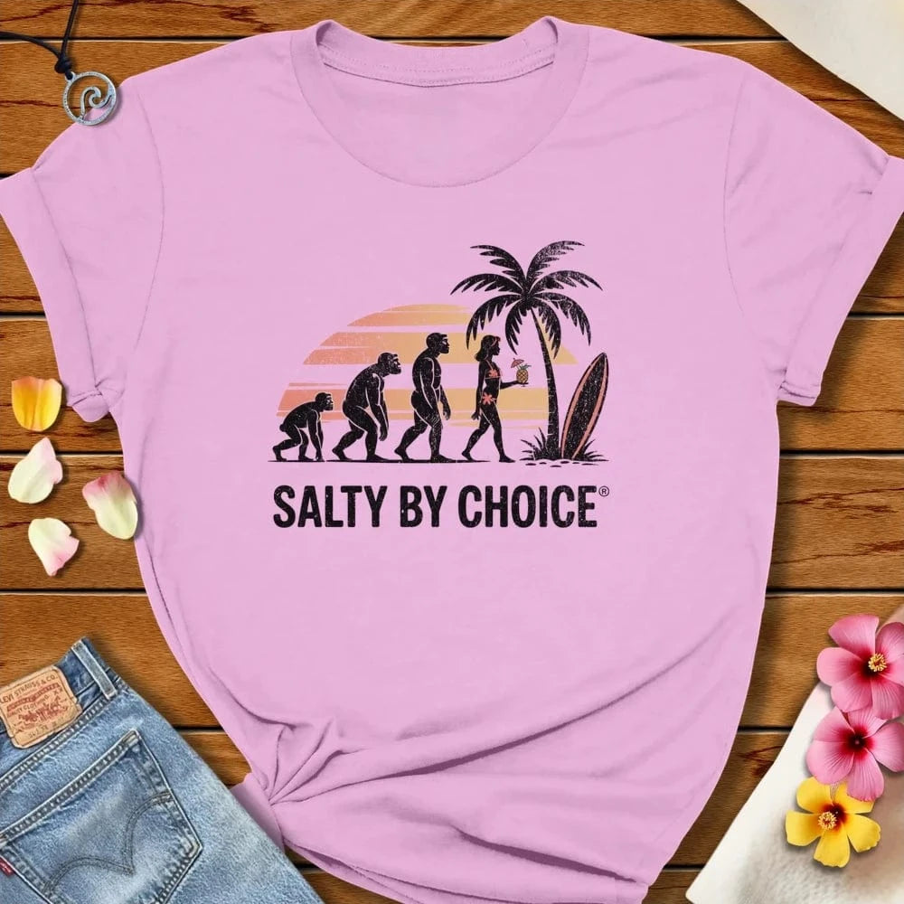 Evolution Of Man Tee Lilac by Salty By Choice® We love the beach ocean and anything around water.