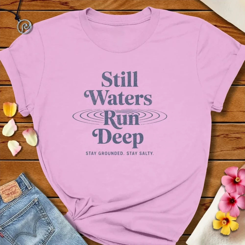Still Waters Tee Lilac by Salty By Choice® We love the beach ocean and anything around water.