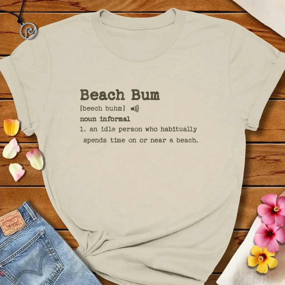 Beach Bum Tee Natural by Salty By Choice® We love the beach ocean and anything around water.
