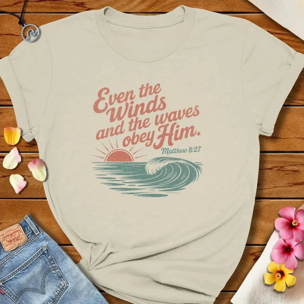 Even The Wind Tee Natural by Salty By Choice® We love the beach ocean and anything around water.