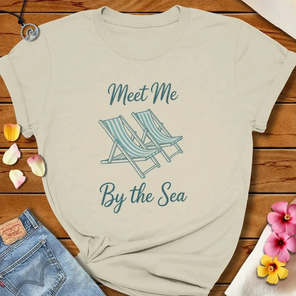 Meet Me By The Sea Tee Natural by Salty By Choice® We love the beach ocean and anything around water.