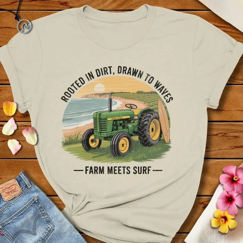 Rooted In Dirt Tee Natural by Salty By Choice® We love the beach ocean and anything around water.