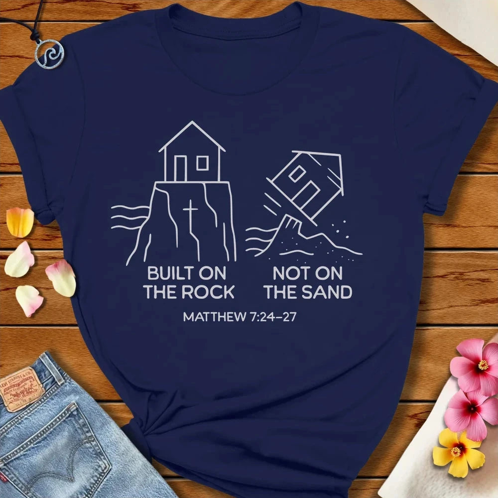 The Rock Tee Navy by Salty By Choice™ We love the beach ocean and anything around water.