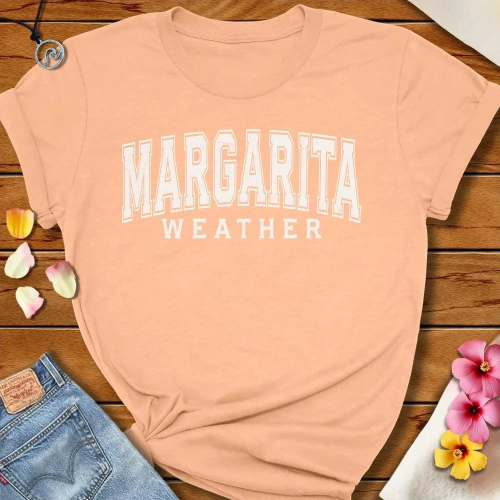 Margarita Weather Tee Peach by Salty By Choice® We love the beach ocean and anything around water.