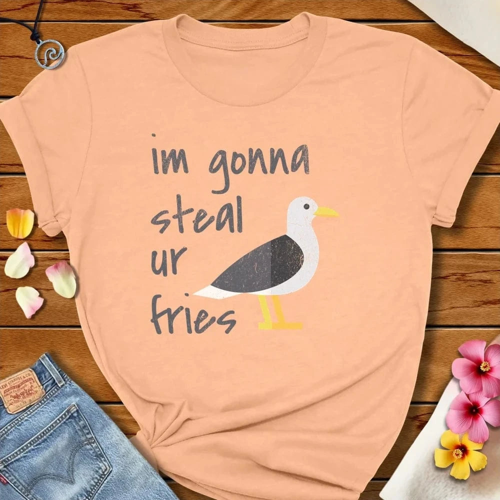 Salty Fry Steeler Tee Peach by Salty By Choice® We love the beach ocean and anything around water.