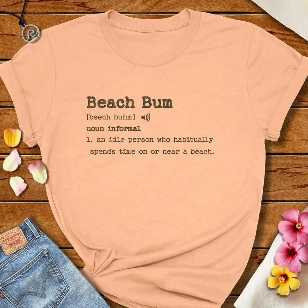 Beach Bum Tee Peach by Salty By Choice® We love the beach ocean and anything around water.