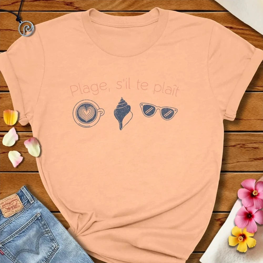 Beach Please Tee Peach by Salty By Choice® We love the beach ocean and anything around water.