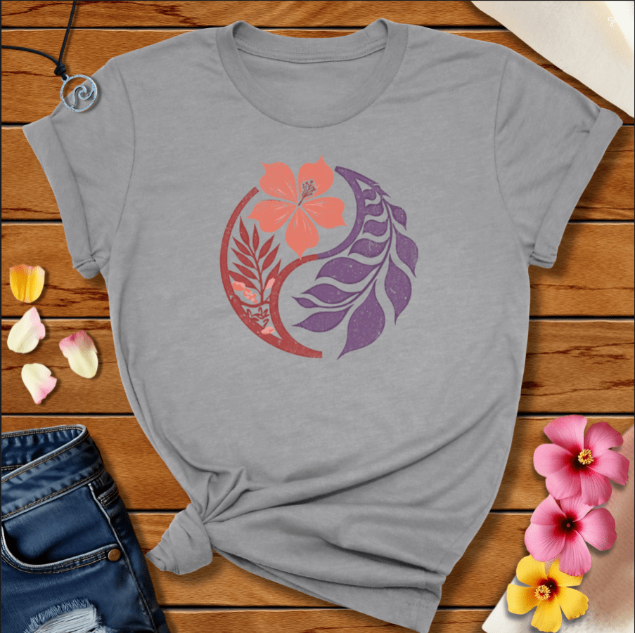 Tropical Harmony Tee Athletic Heather by Salty By Choice® We love the beach ocean and anything around water.