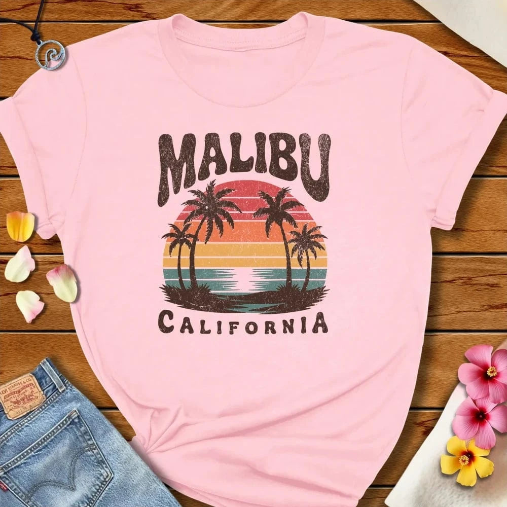Malibu CA Tee Soft Pink by Salty By Choice® We love the beach ocean and anything around water.