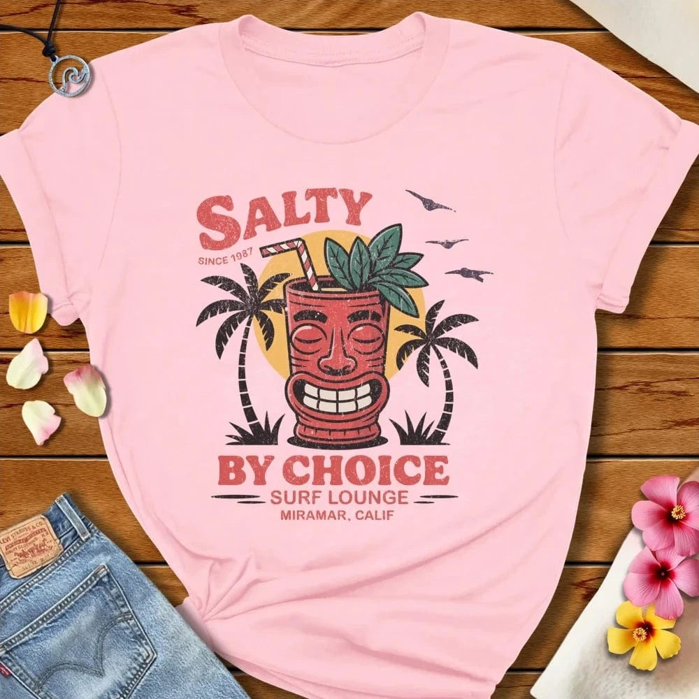 Surf Lounge Tee Soft Pink by Salty By Choice® We love the beach ocean and anything around water.