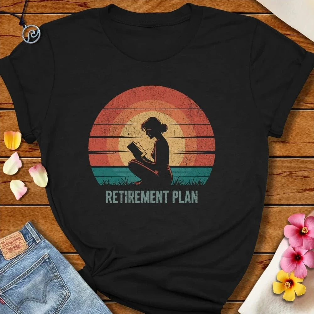 Retirement Plan Tee Solid Black Blend by Salty By Choice® We love the beach ocean and anything around water.