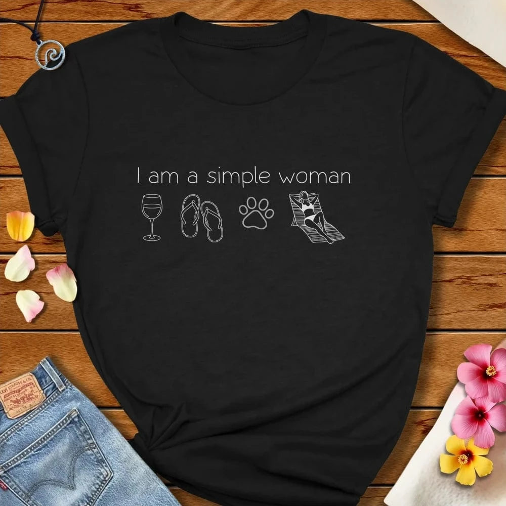 Simple Woman Tee Solid Black Blend by Salty By Choice® We love the beach ocean and anything around water.