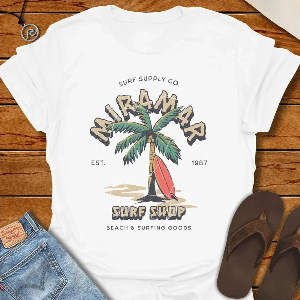 Beach Shop Tee White by Salty By Choice® We love the beach ocean and anything around water.