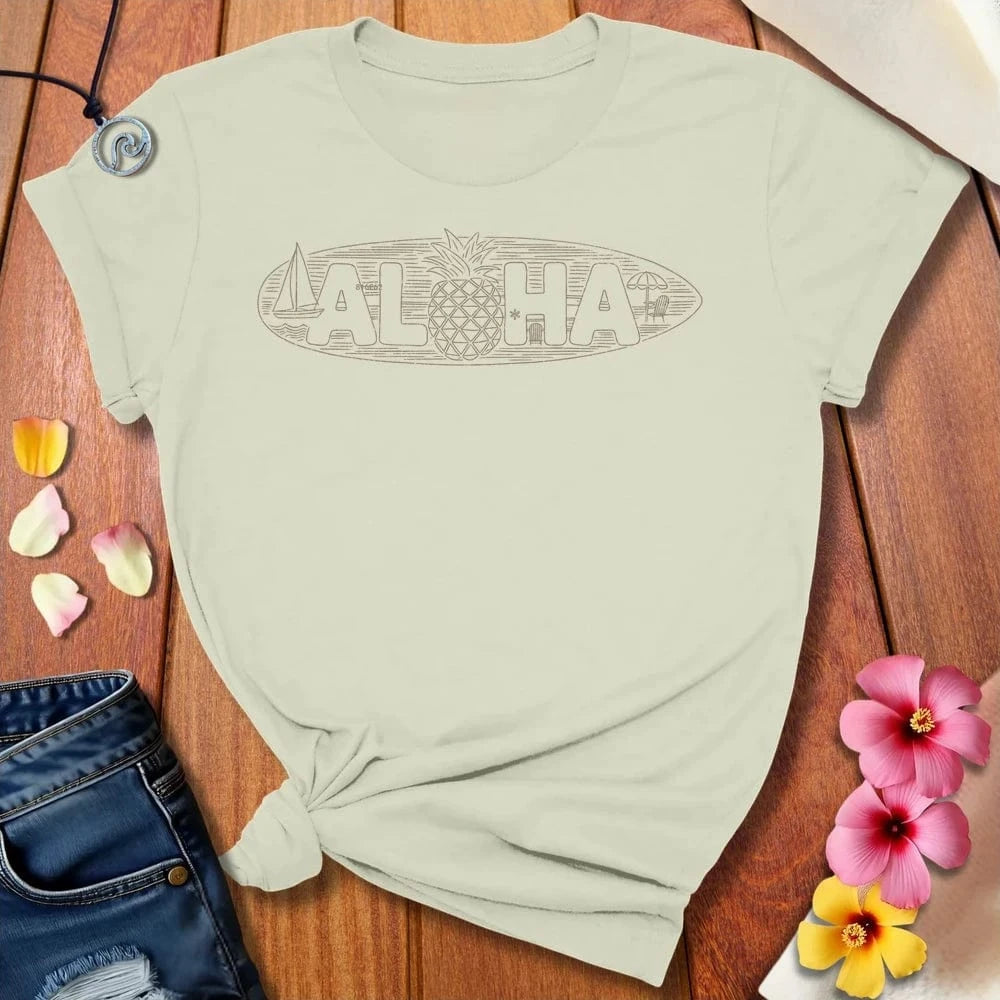 Aloha Pinapple Tee Citron by Salty By Choice® We love the beach ocean and anything around water.