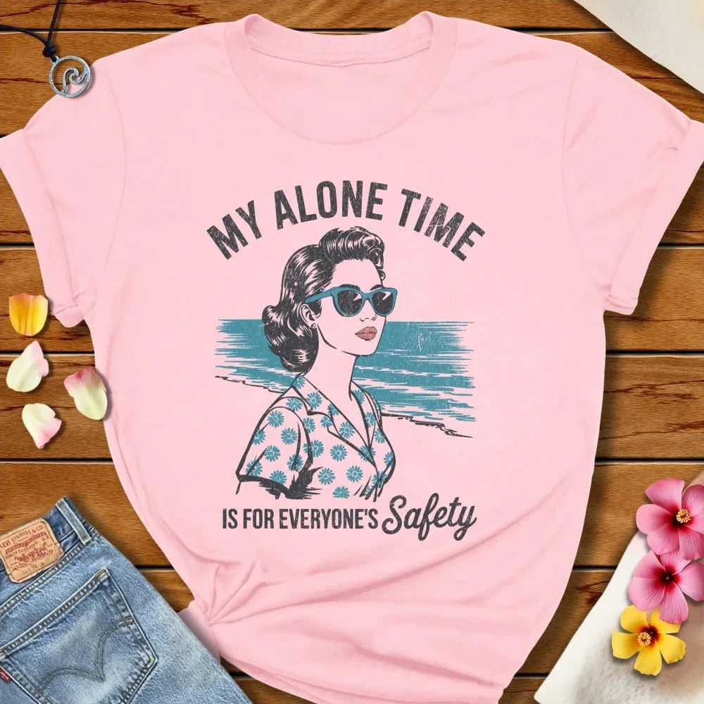 Alone Time Tee Soft Pink by Salty By Choice™ We love the beach ocean and anything around water.