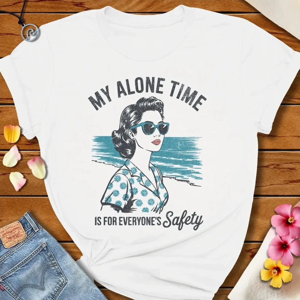 Alone Time Tee White by Salty By Choice™ We love the beach ocean and anything around water.