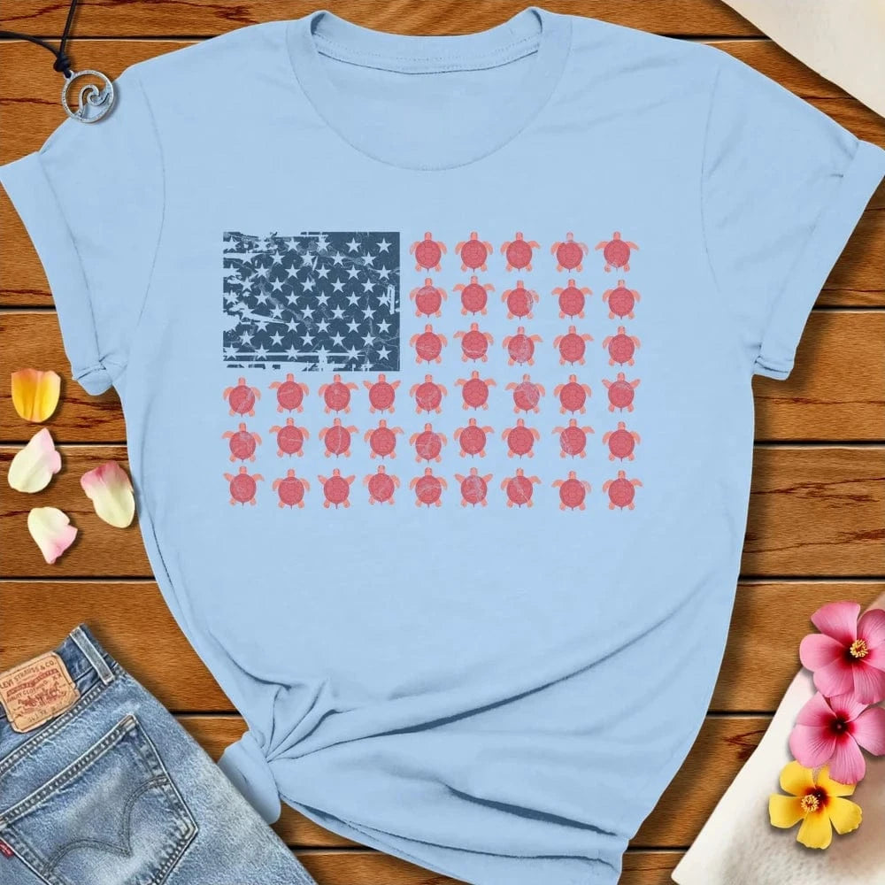 American Turtles Tee Baby Blue by Salty By Choice™ We love the beach ocean and anything around water.