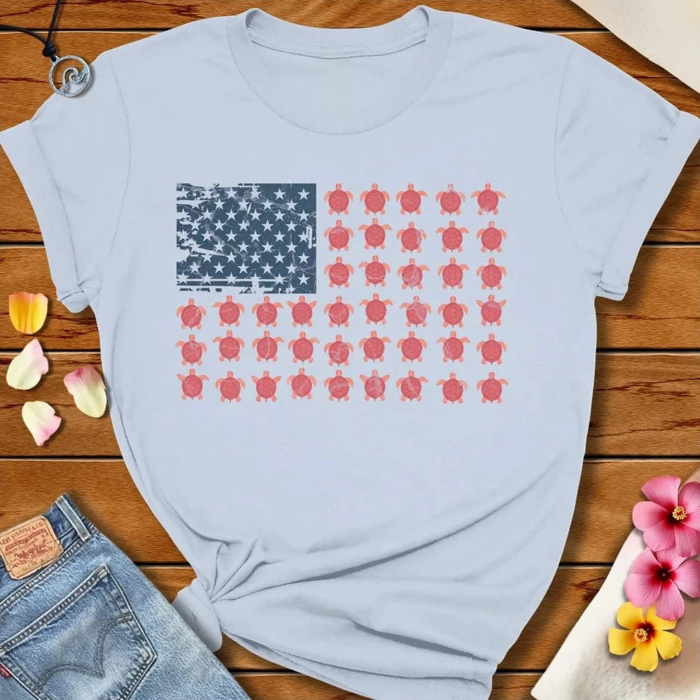 American Turtles Tee Light Blue by Salty By Choice™ We love the beach ocean and anything around water.