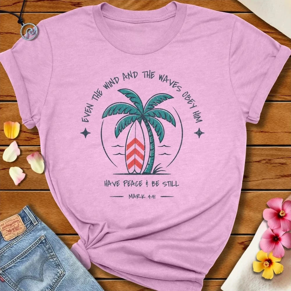 Be Still Tee Heather Prism Lilac by Salty By Choice® We love the beach ocean and anything around water.