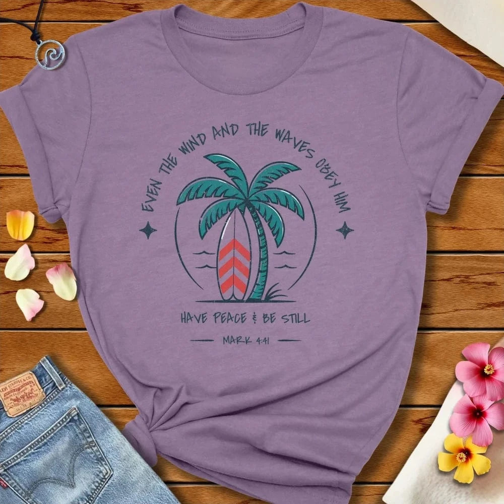 Be Still Tee Heather Purple by Salty By Choice® We love the beach ocean and anything around water.