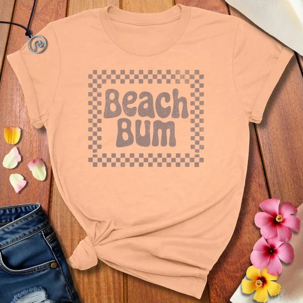 Beach Bum Tee Peach by Salty By Choice™ We love the beach ocean and anything around water.