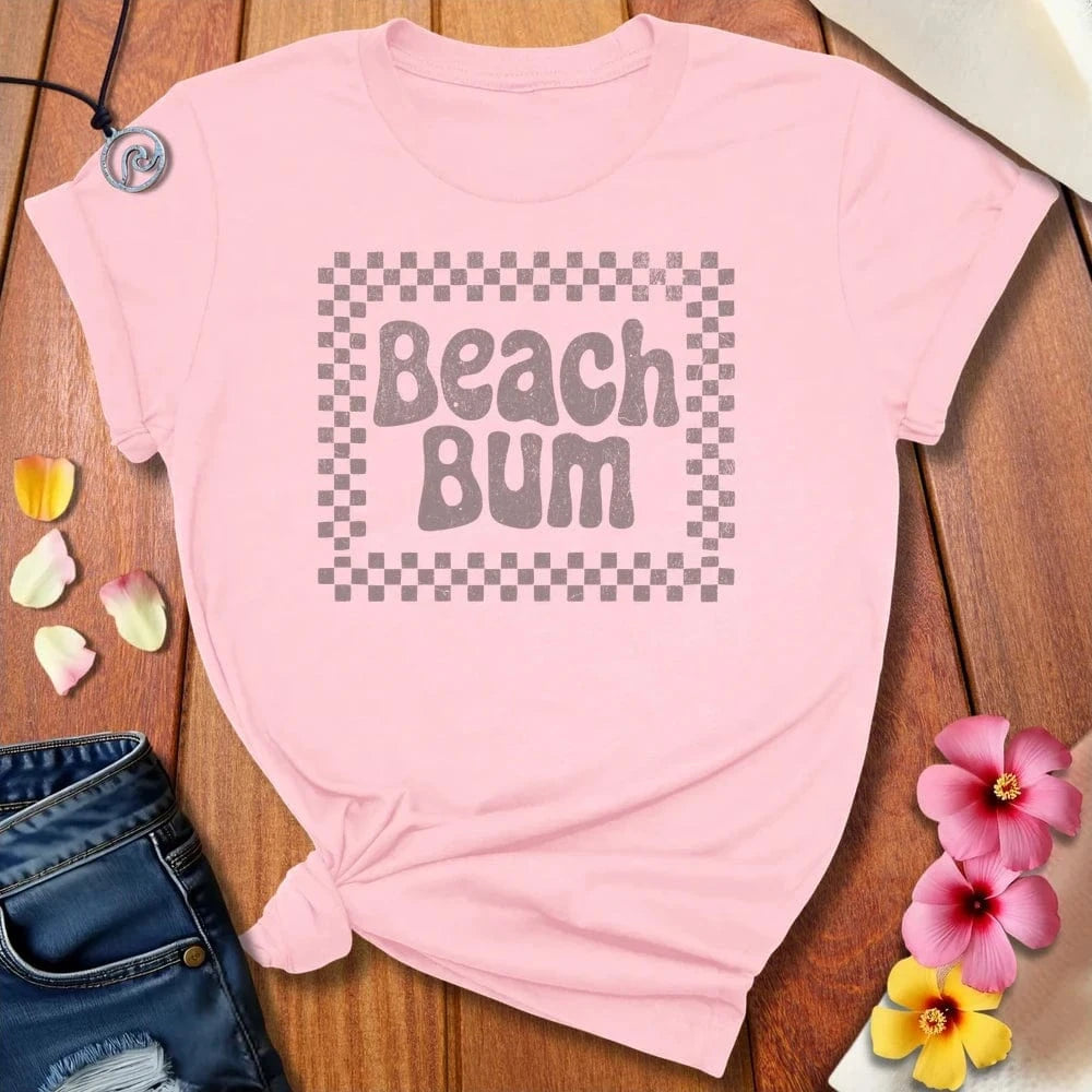 Beach Bum Tee Soft Pink by Salty By Choice™ We love the beach ocean and anything around water.