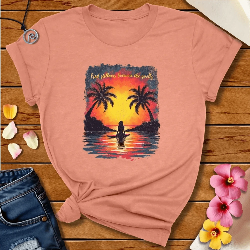 Between Swells Tee Heather Prism Sunset by Salty By Choice® We love the beach ocean and anything around water.